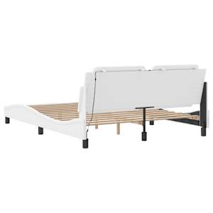 Rám postele s LED bez matrace Zadar bílý 180 x 200 cm - obrázek 9