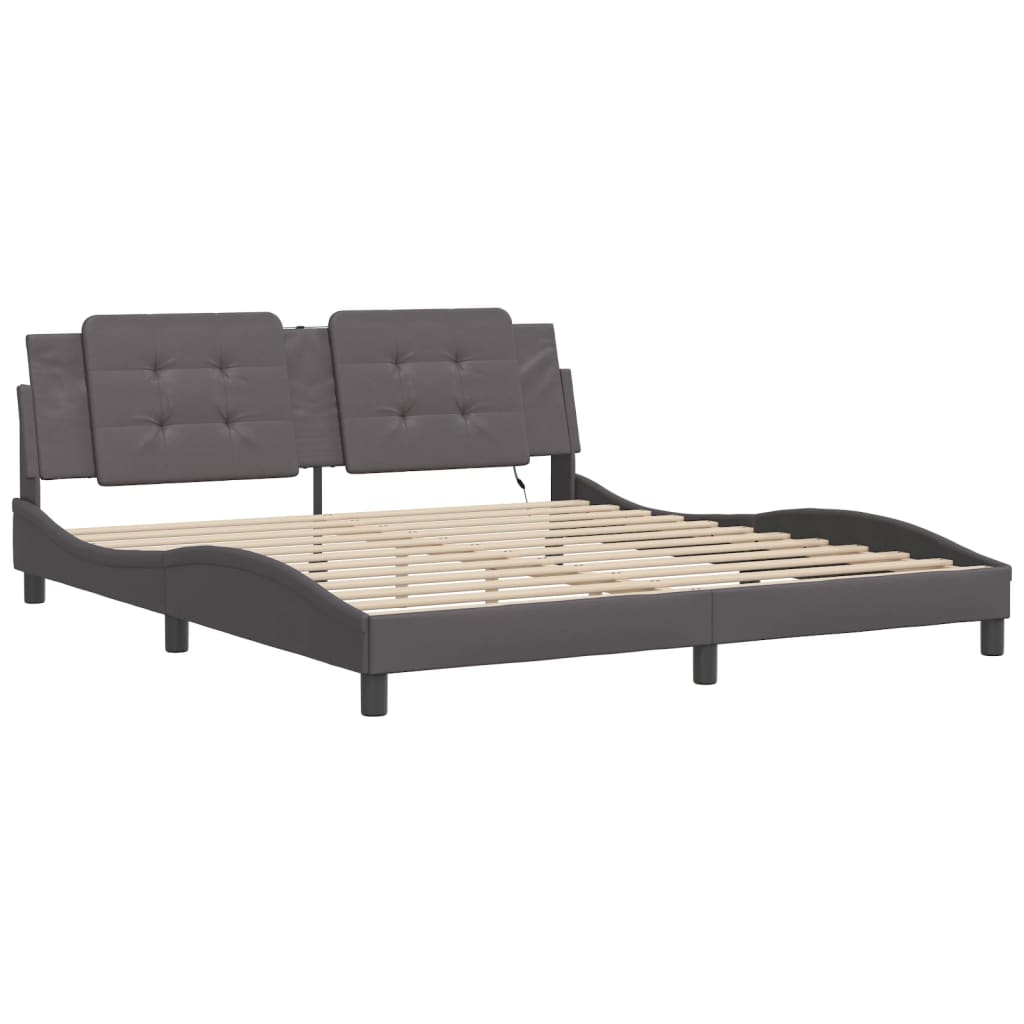vidaXL Bedframe met LED zonder matras "Zadar" zwart 180x200 cm, foto 4