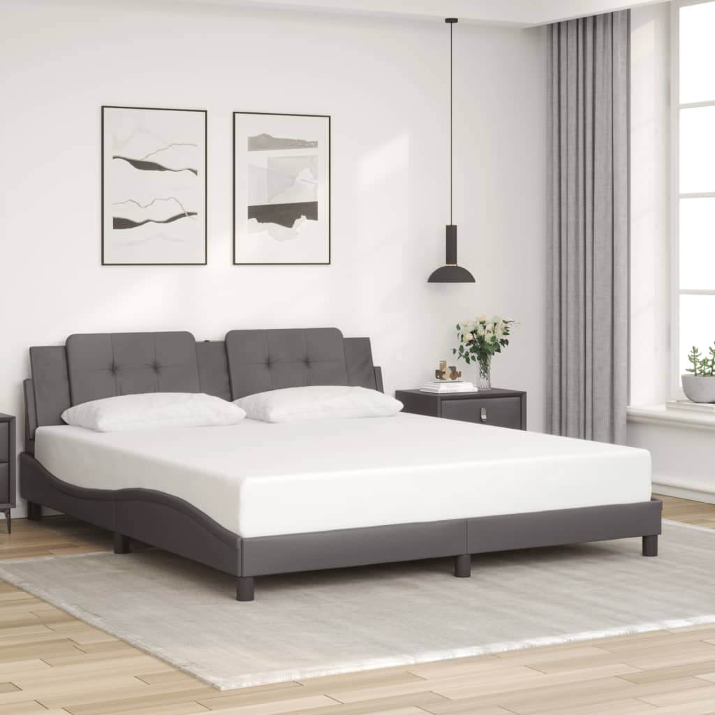 vidaXL Bedframe met LED zonder matras "Zadar" zwart 180x200 cm, foto 2