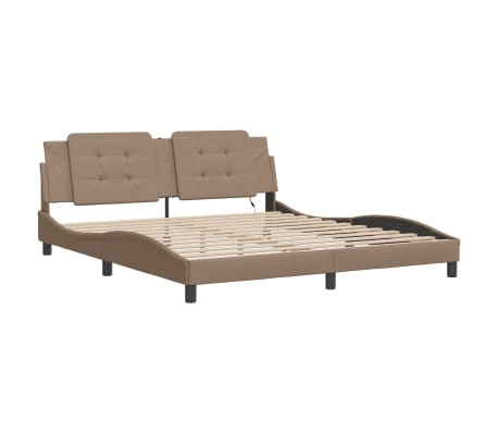 vidaXL Bedframe met LED zonder matras "Zadar" cappuccino 180x200 cm