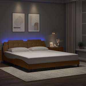 Rám postele s LED bez matrace Zadar cappuccino 180x200 cm - obrázek 1