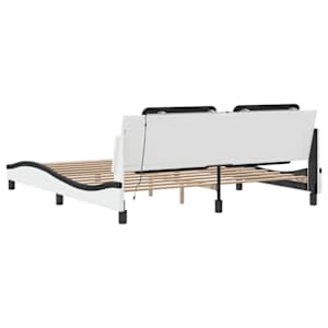 Rám postele s LED bez matrace Zadar bílý a černý 180x200 cm - obrázek 9