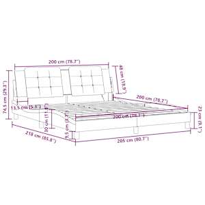 Rám postele s LED bez matrace Zadar bílý 200 x 200 cm - obrázek 16