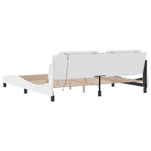 Rám postele s LED bez matrace Zadar bílý 200 x 200 cm - obrázek 9