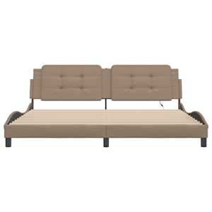 Rám postele s LED bez matrace Zadar cappuccino 200 x 200 cm - obrázek 6