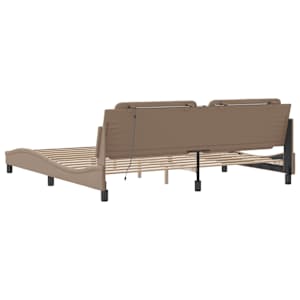 Rám postele s LED bez matrace Zadar cappuccino 200 x 200 cm - obrázek 9