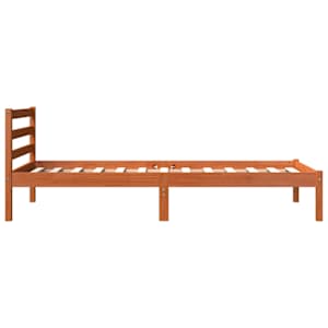 Postel bez matrace voskově hnědá 75 x 190 cm masivní borovice - obrázek 5