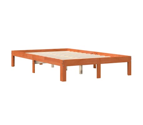 vidaXL Cadre de lit sans matelas cire marron 120x200cm bois pin massif