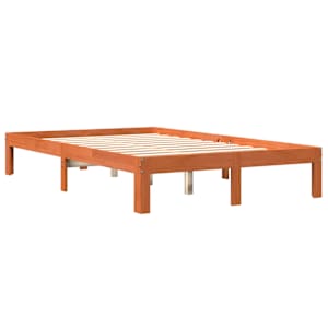 vidaXL Cadre de lit sans matelas cire marron 120x200cm bois pin massif