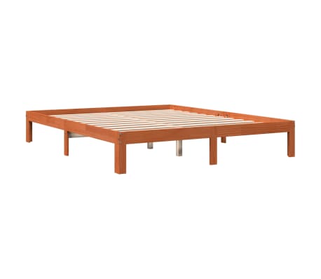 vidaXL Bedframe zonder matras massief grenenhout wasbruin 180x200 cm