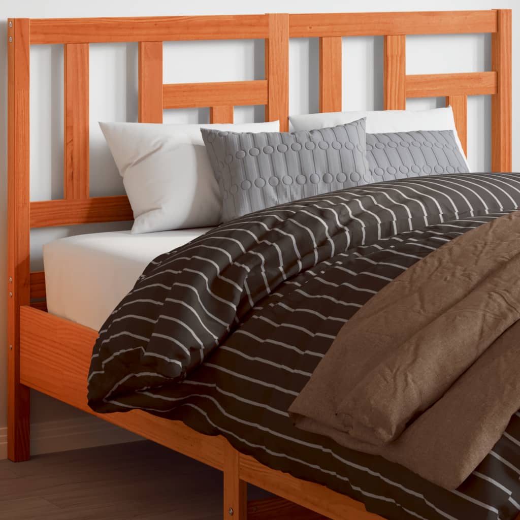 vidaXL Tăblie de pat, maro ceruit, 140 cm, lemn masiv de pin
