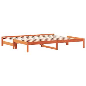 Válenda s přistýlkou voskově hnědá 80 x 200 cm masivní borovice - obrázek 6