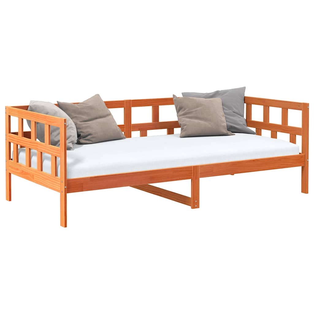 vidaXL Slaapbank zonder matras 80x200 cm massief grenenhout wasbruin afbeelding