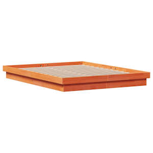 Rám postele s LED voskově hnědý 150 x 200 cm masivní borovice - obrázek 5