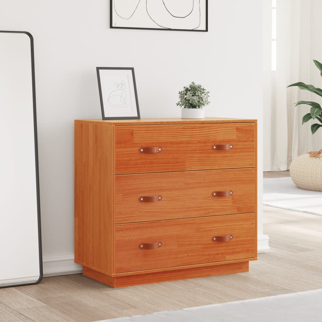 Thumbnail - vidaXL Sideboard Wachsbraun 80x40x75 cm Massivholz Kiefer