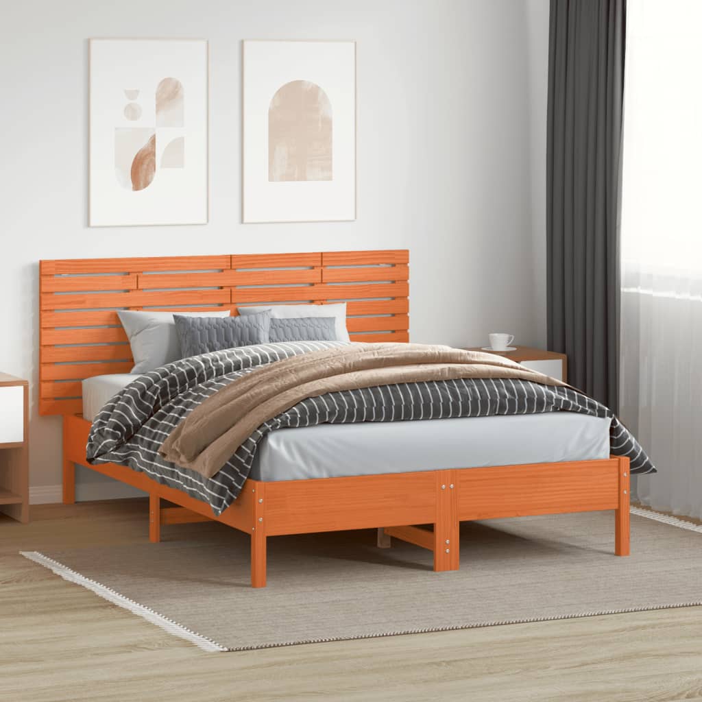 vidaXL Hoofdbord wandmontage 166x3x63 cm massief grenenhout bruin, foto 2
