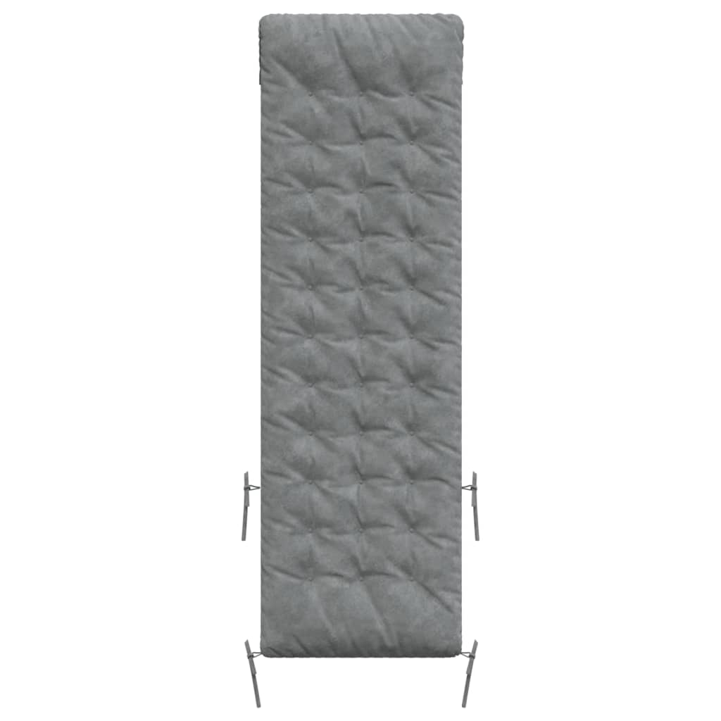 vidaXL Poduška na lehátko šedá 160 x 50 x 10 cm umělá semišová kůže