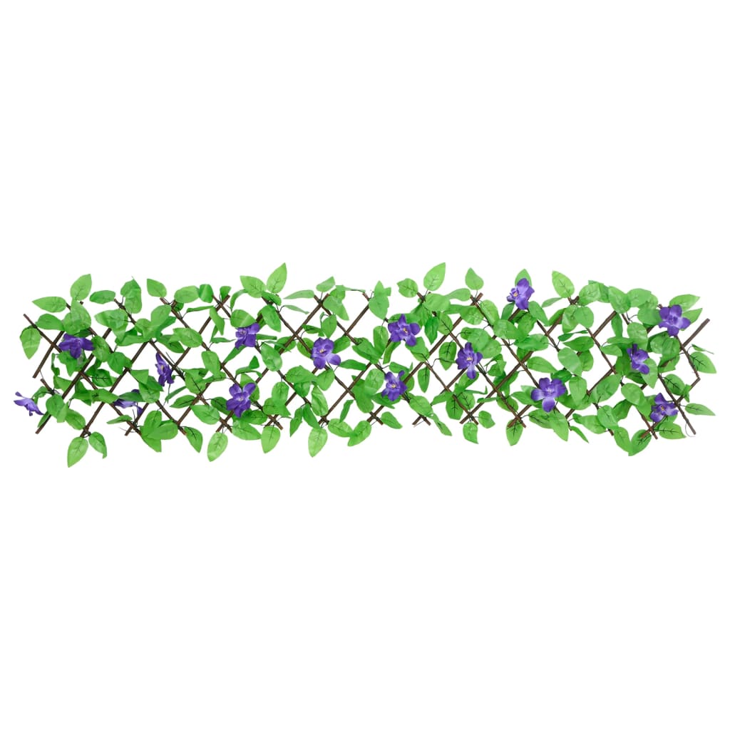  Kunstplant klimop op latwerk uittrekbaar 180x30 cm groen