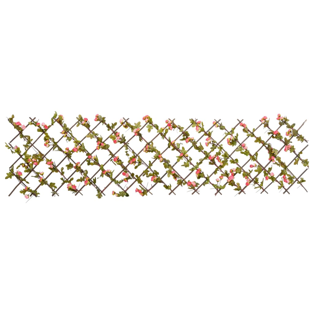 Thumbnail - vidaXL Rankgitter mit Künstlichem Efeu Erweiterbar Dunkelrosa 180x60cm