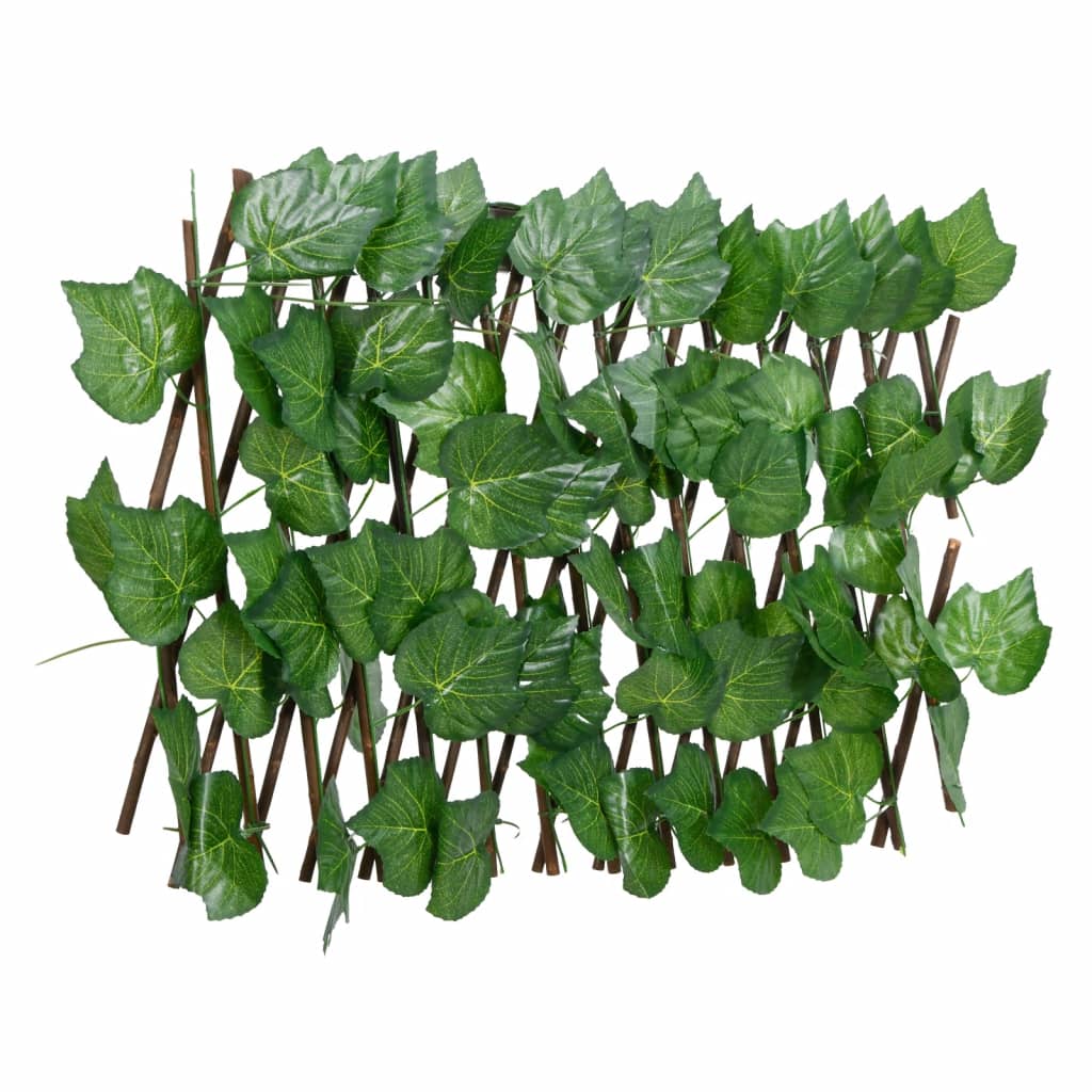 vidaXL Spalier frunze struguri artificiale extensibil, verde 180x30 cm