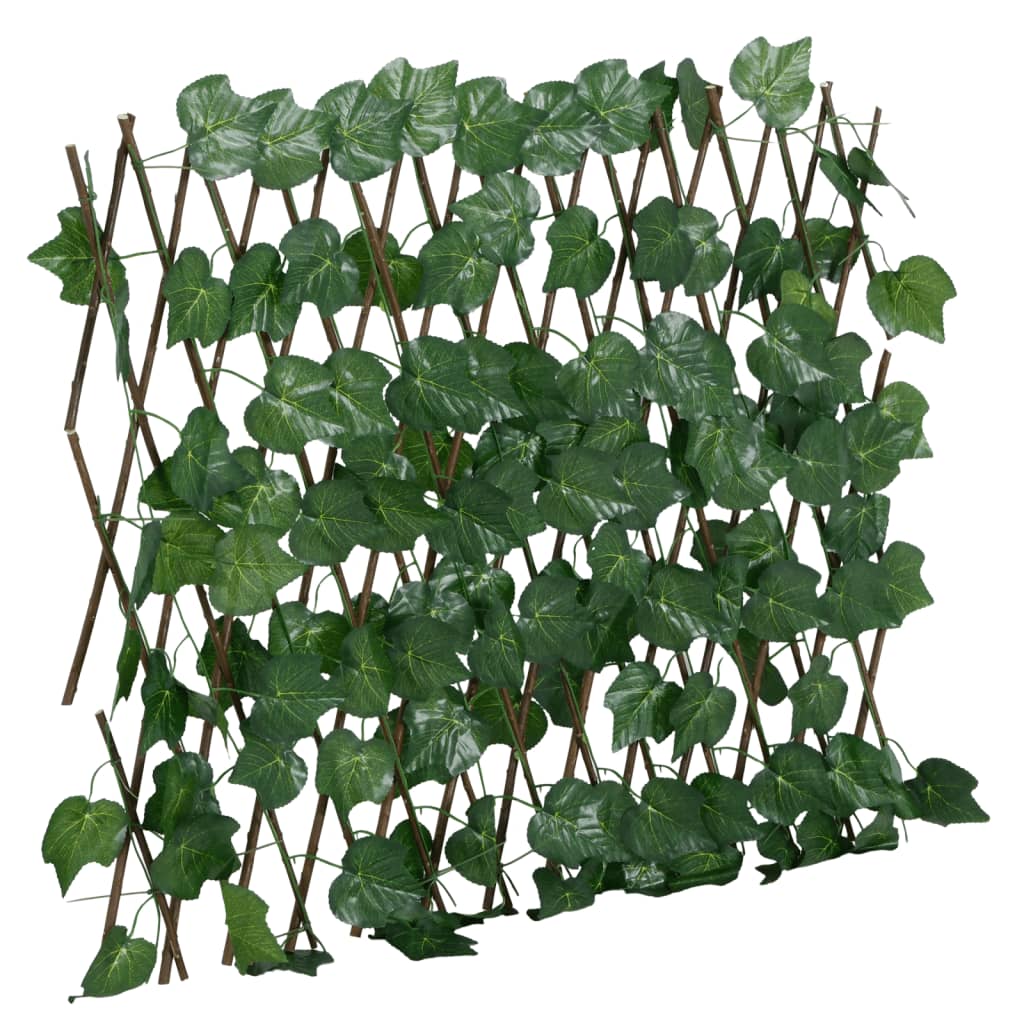 vidaXL Spalier frunze struguri artificiale extensibil, verde 190x60 cm