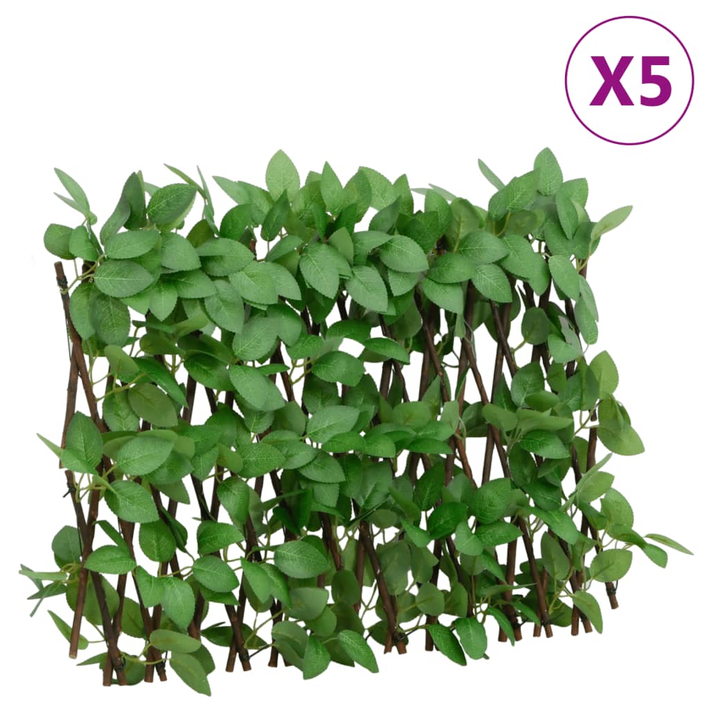 vidaXL Artificial Ivy Trellis Expandable 5 pcs Green 180×30 cm