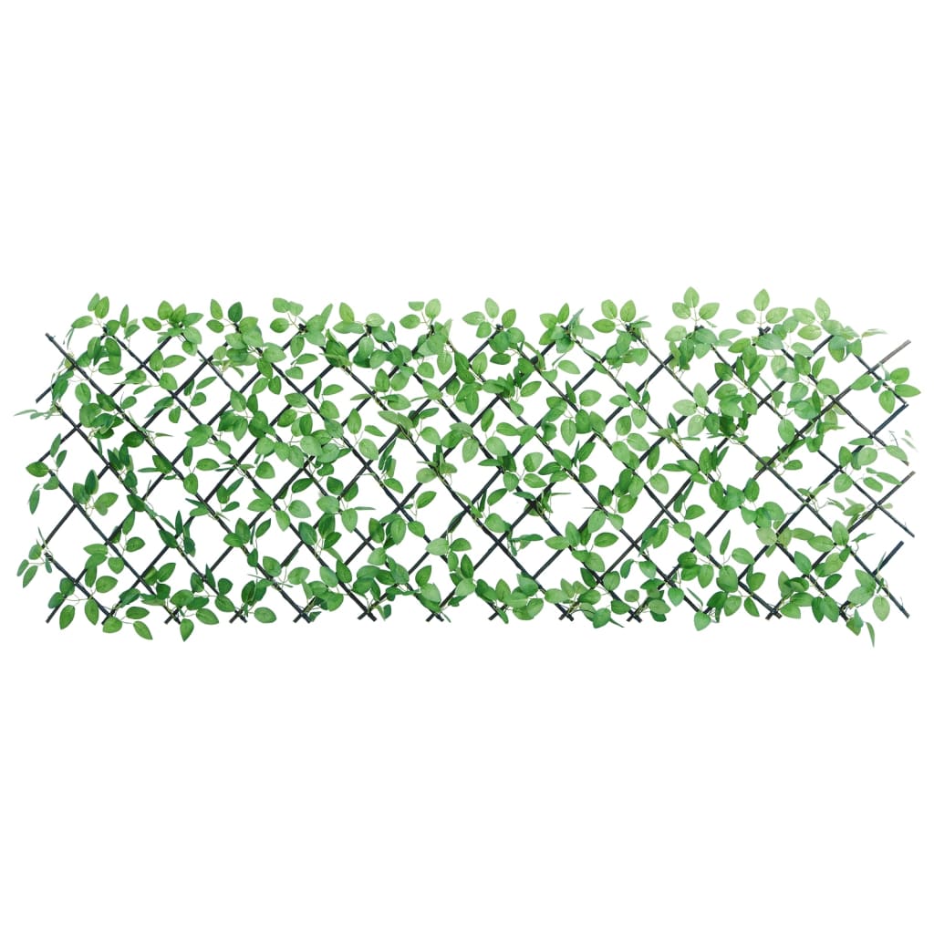  Kunstplant klimop op latwerk uittrekbaar 180x65 cm groen