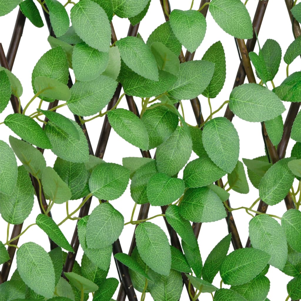 Kunstplant klimop op latwerk uittrekbaar 180x65 cm groen