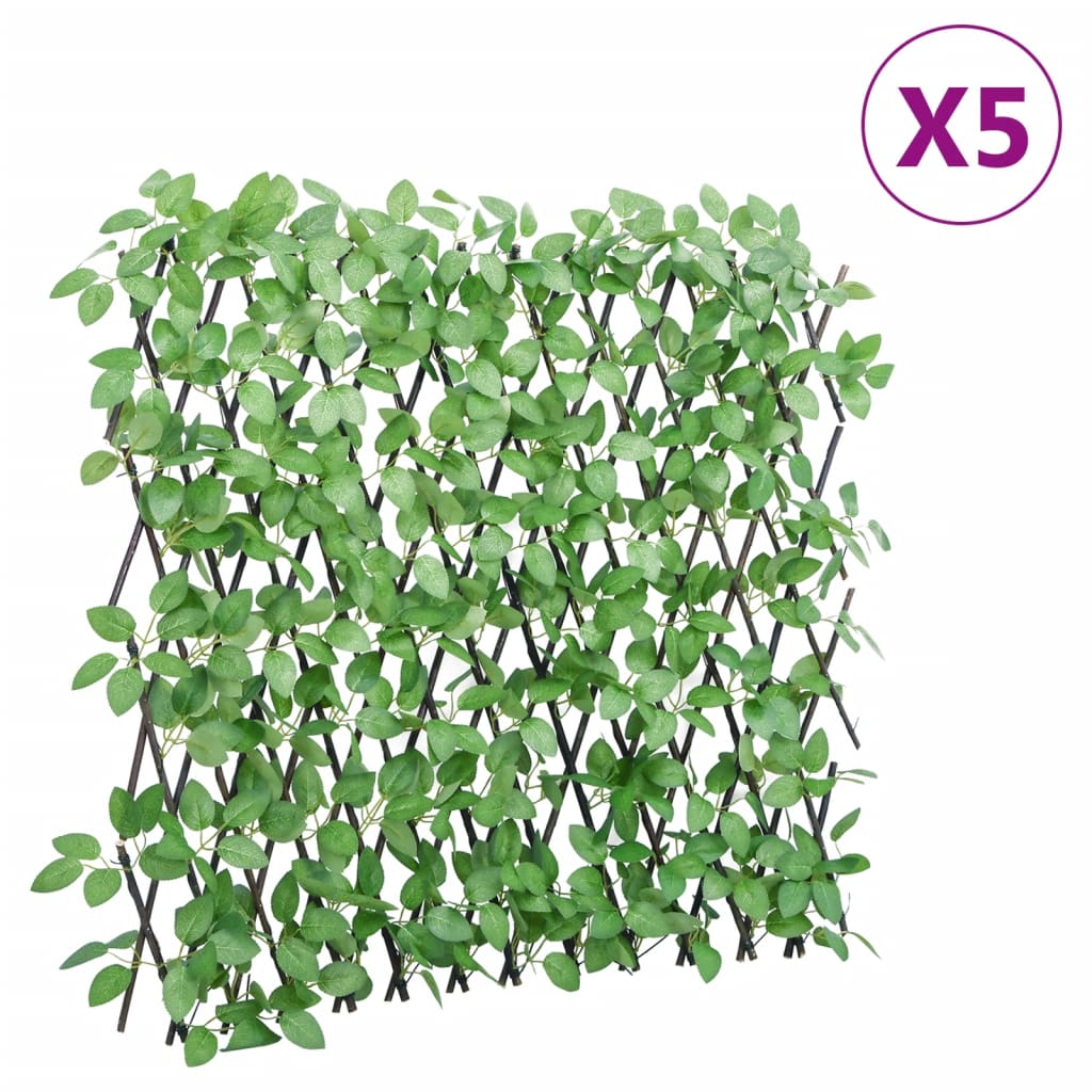 vidaXL Artificial Ivy Trellis Expandable 5 pcs Green 180×65 cm