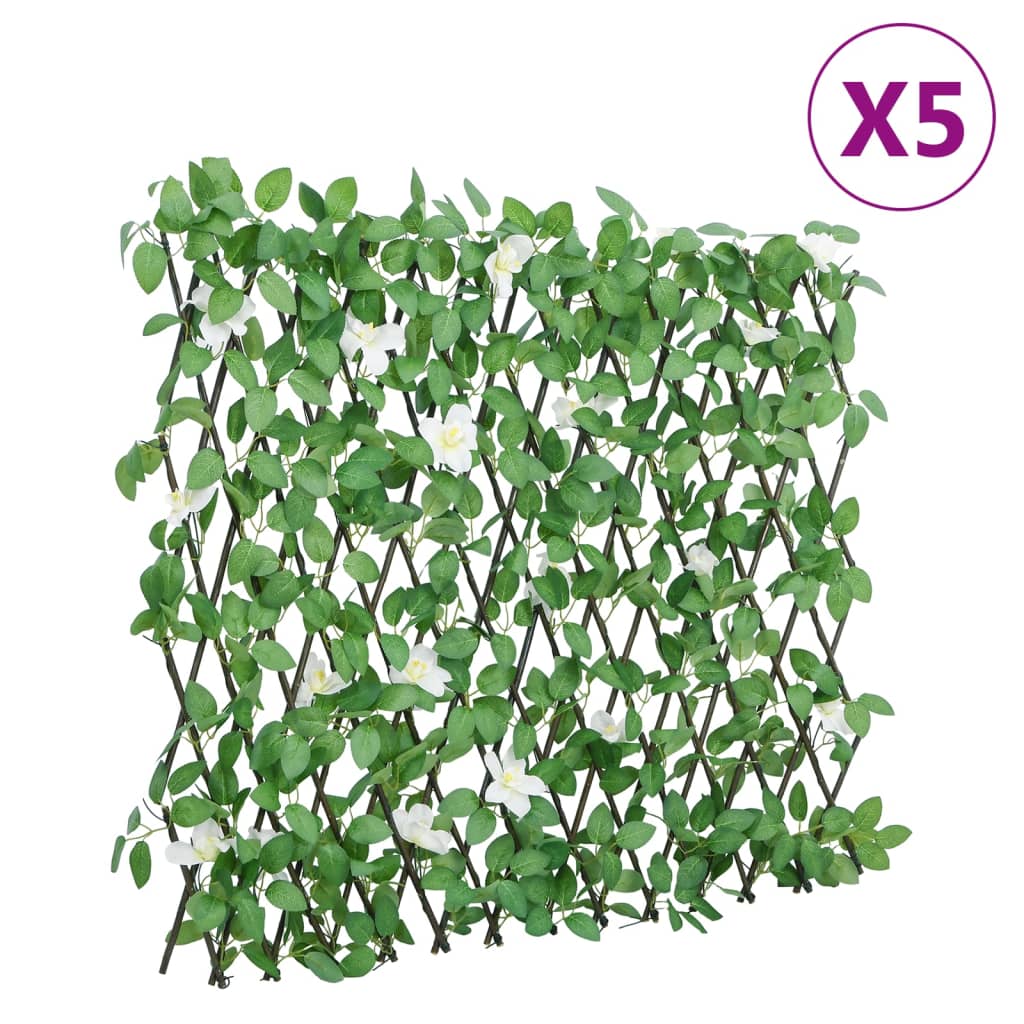 vidaXL Artificial Ivy Trellis Expandable Green 5 pcs 186×30 cm