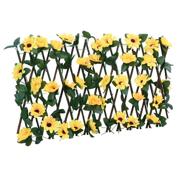 vidaXL kunst luuderohuga pikendatav v&otilde;re, kollane, 180x20 cm