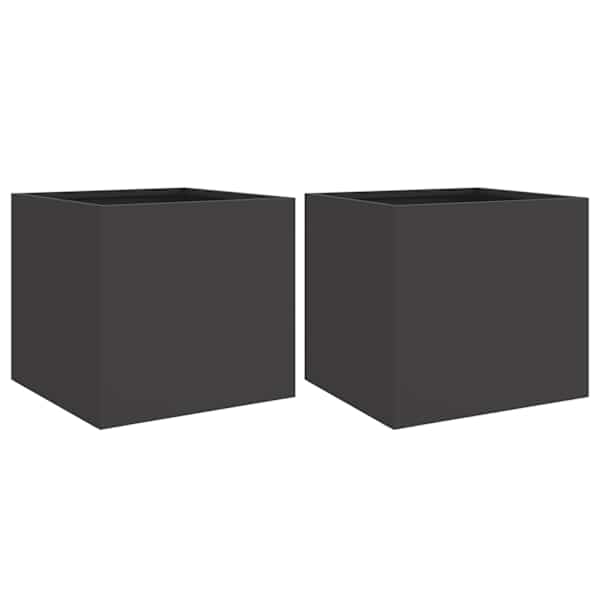 vidaXL taimekastid 2 tk must 32x30x29 cm, teras