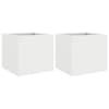 vidaXL taimekastid 2 tk valge 32x30x29 cm, teras