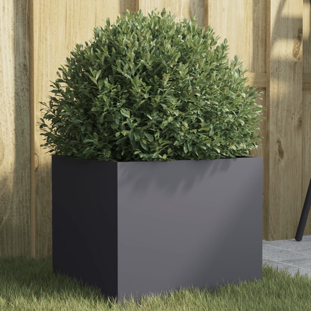 vidaXL plantekasse 32x30x29 cm stål antracitgrå