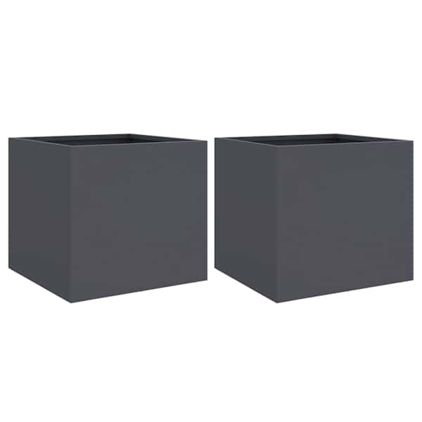 vidaXL taimekastid 2 tk antratsiithall 32x30x29 cm, teras