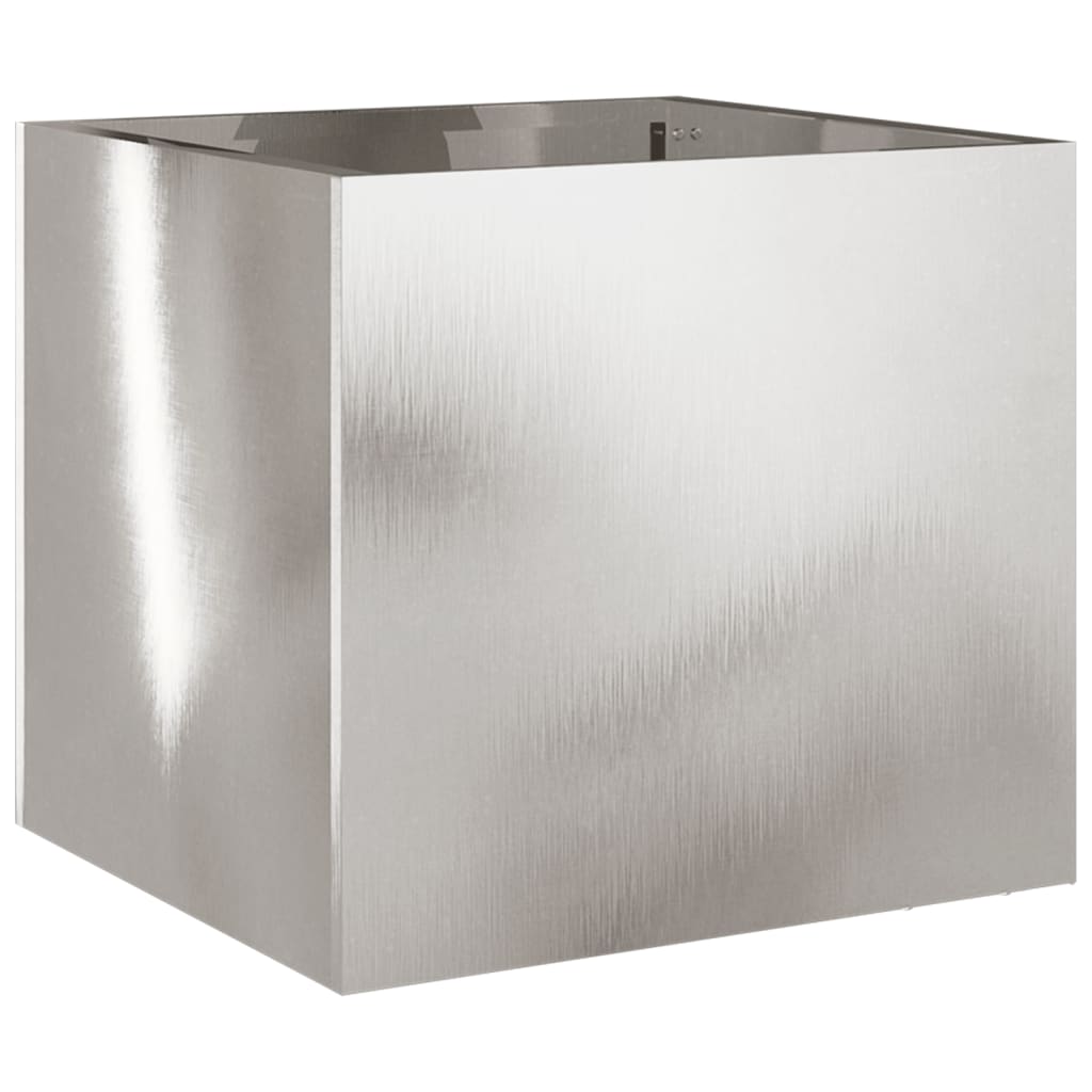 E-shop vidaXL Kvetináč strieborný 32x43x29 cm nehrdzavejúca oceľ