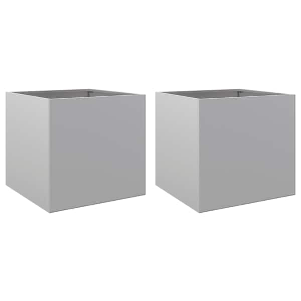 vidaXL taimekastid 2 tk h&otilde;bedane 42x40x39 cm tsingitud teras