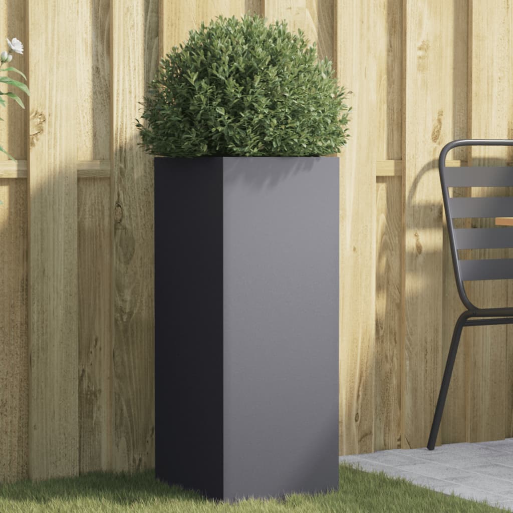 vidaXL plantekasse 32x29x75 cm stål antracitgrå