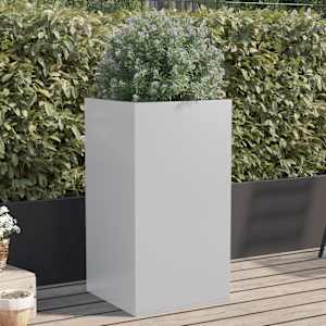 Cvetlično korito srebrno 42x38x75 cm pocinkano jeklo