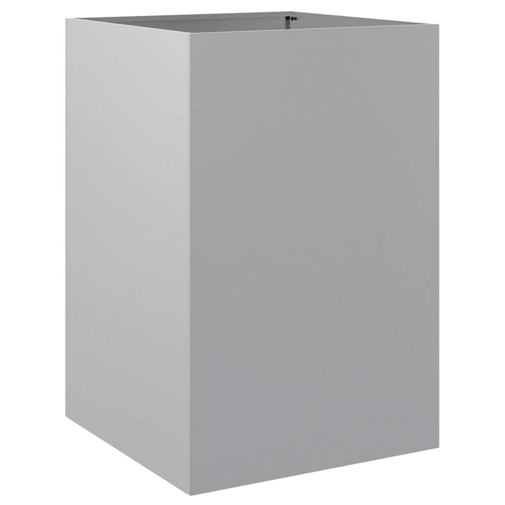 vidaXL Kvetináč strieborný 52x48x75 cm pozinkovaná oceľ