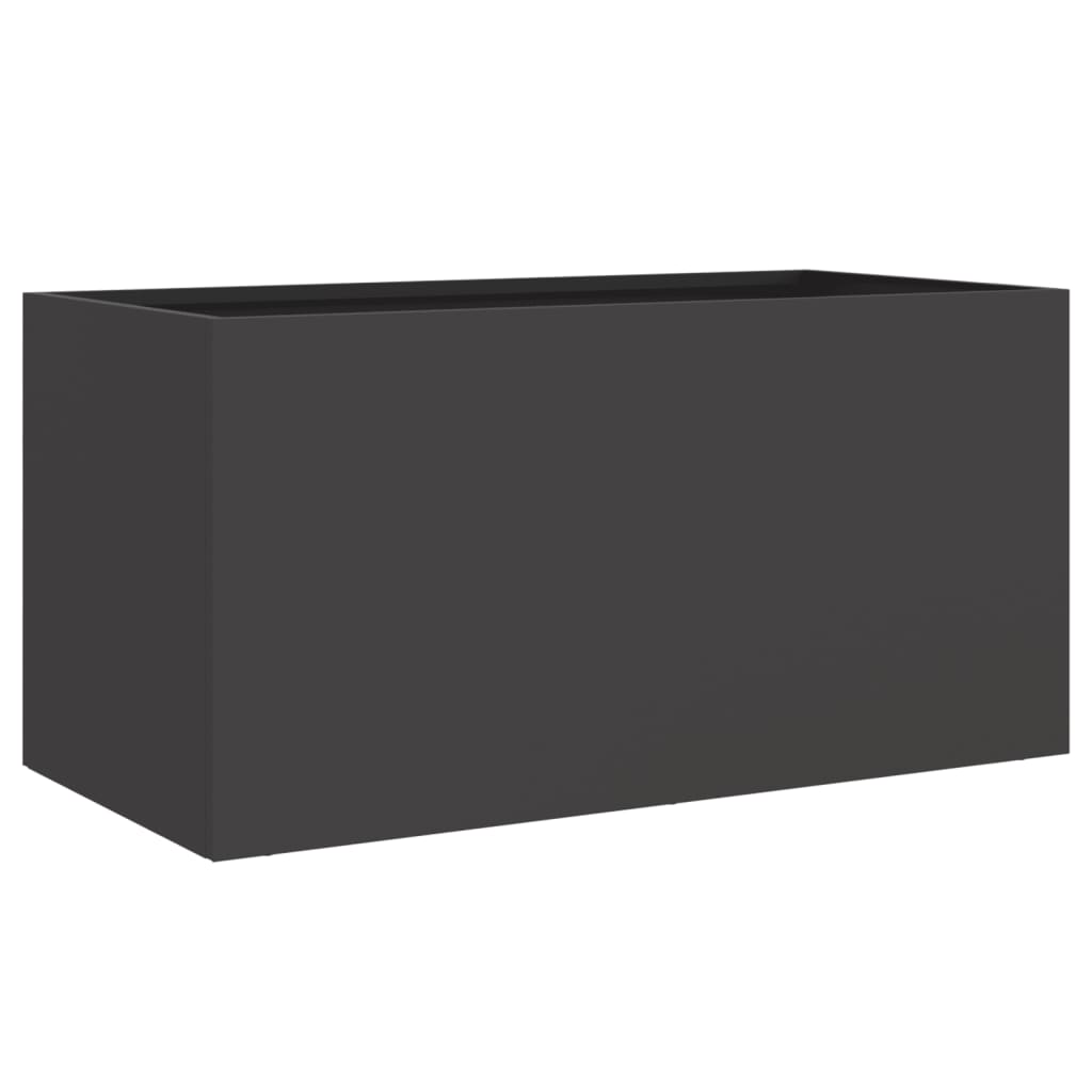 vidaXL Truhlík černý 62 x 30 x 29 cm ocel