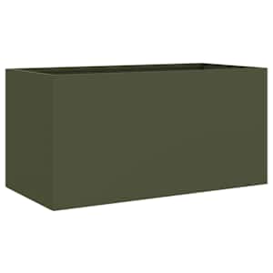 Truhlík olivově zelený 62 x 30 x 29 cm ocel - obrázek 2