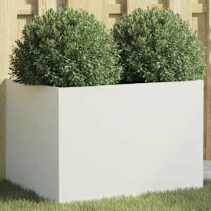 Cvetlično korito belo 62x47x46 cm jeklo