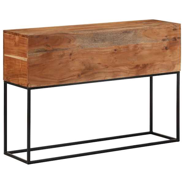 vidaXL konsoollaud, 110 x 30 x 75 cm, akaatsiapuit ja raud