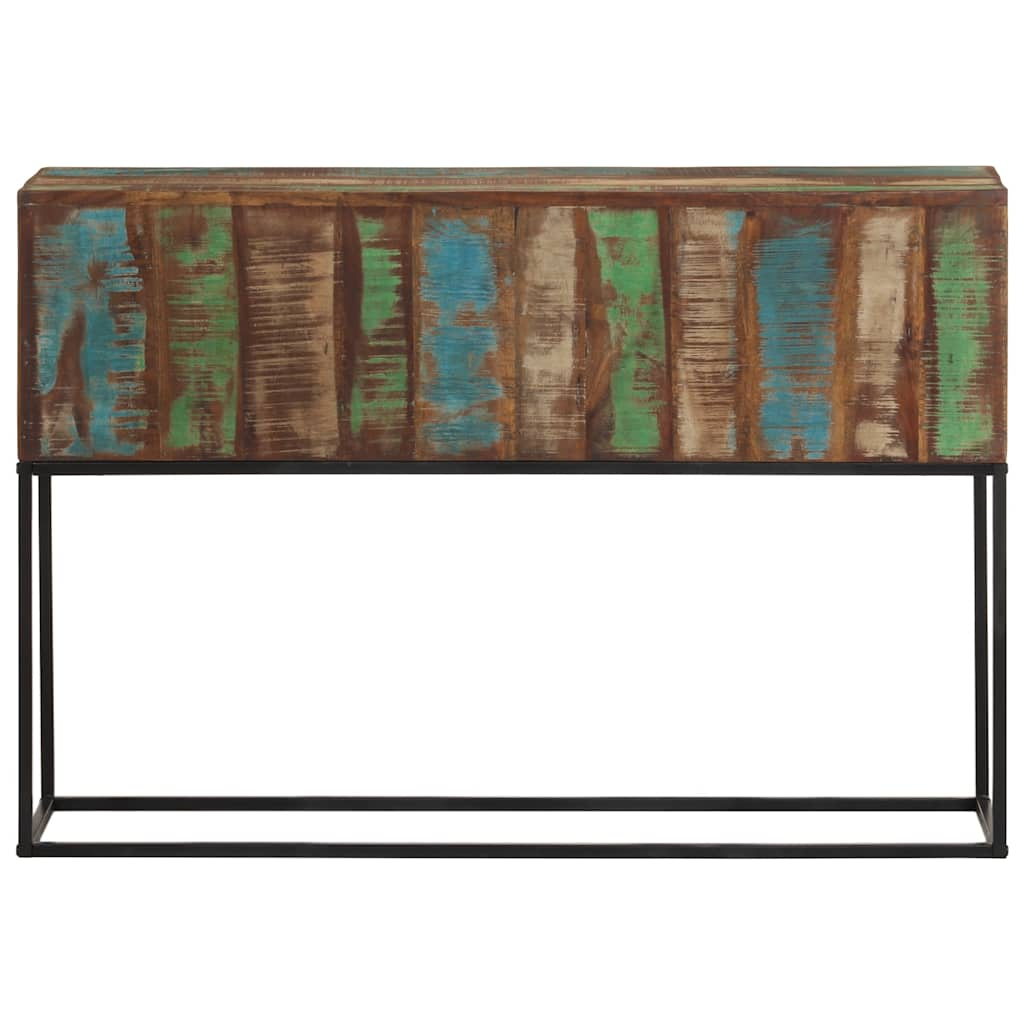 VidaXL Console Table 43.3x11.8x29.5 Solid Wood Reclaimed And Iron