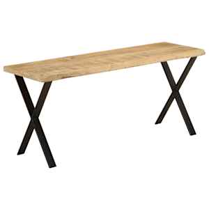 vidaXL naturaalsete servadega pink, 105 cm, mangopuit