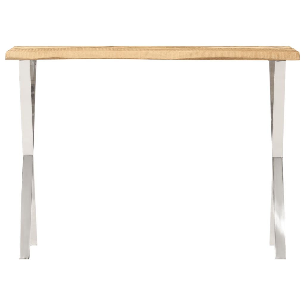 vidaXL Wandtafel met natuurlijke rand 105x33x76 cm massief mangohout afbeelding