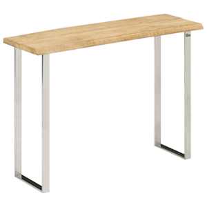 vidaXL konsoollaud naturaalsete servadega, 105 x 33 x 76 cm, mangopuit