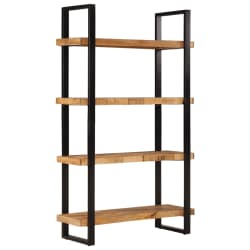 vidaXL Bookcase 4-Tier 110x40x180 cm Solid Wood Mango and Iron