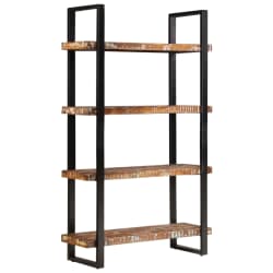 vidaXL Bookcase 4-Tier 110x40x180 cm Solid Wood Reclaimed and Iron
